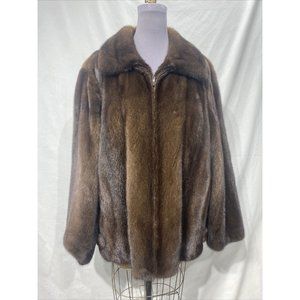 mahogany mink stroller natural bomber w/ zipper (66001)